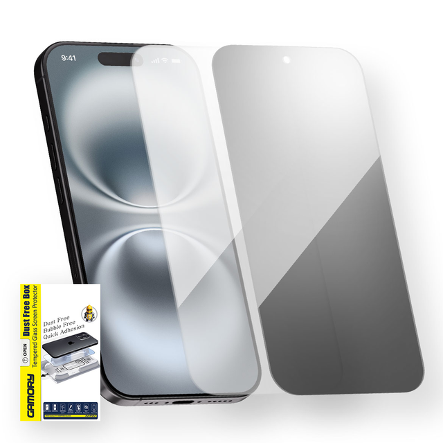 Gamory Screen Protector for iPhone 16 Pro Max Tempered GlassHD Clear or Privacy Screen