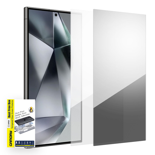 Gamory Screen Protector for Samsung Galaxy S24+ Tempered Glass Easy Install Kit HD Clear or Privacy Screen