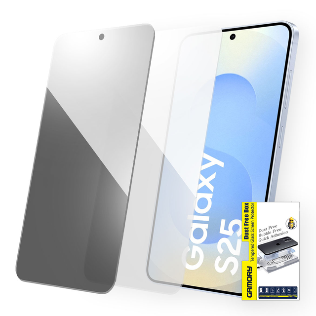 Gamory Screen Protector for Samsung Galaxy S25 Tempered Glass Easy Install Kit HD Clear or Privacy Screen