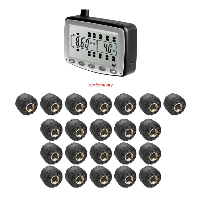 Truck TPMS Tyre Pressure Monitoring System with Low-Pressure External Sensors 0-87 PSI