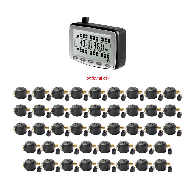 Truck TPMS Tyre Pressure Monitoring System with High-Pressure Flow-Thru Sensors 0-188 PSI