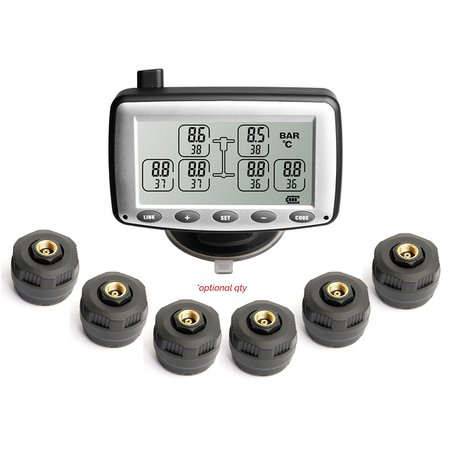 Caravan Trailer TPMS with High-Pressure Anti-Theft External Cap Sensors