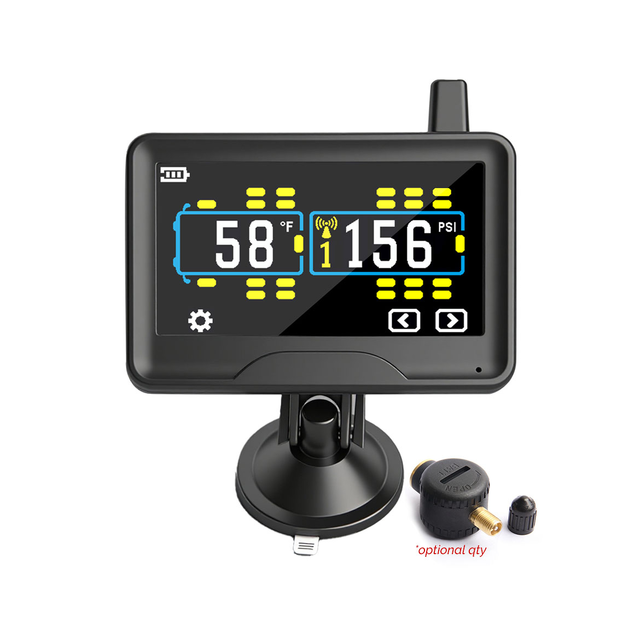 Touchscreen Truck TPMS Tyre Pressure Monitoring System with High-Pressure Flow-Thru Sensors 0-188 PSI